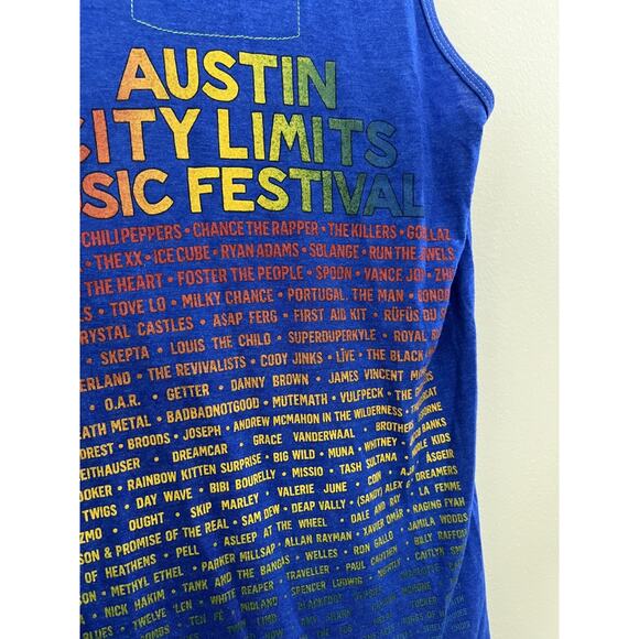 Aviator Nation Austin City Limits 2017 Blue Graphic Tank Top XS Surf - Picture 7 of 12
